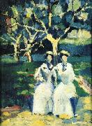Kazimir Malevich Two Women in a Gardenr Sweden oil painting artist